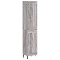 Hoge kast 34,5x34x180 cm bewerkt hout grijs sonoma eikenkleurig - thumbnail