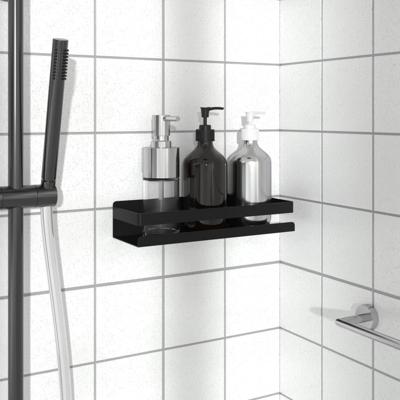 Doucherekje 30x10x6 cm geborsteld 304 roestvrij staal matzwart Doucherekje 30x10x6 cm geborsteld 304 roestvrij staal matzwart