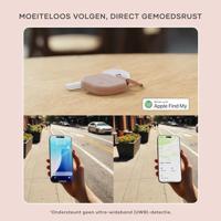 Satechi FindAll vegan-lederen sleutelhanger met FindMy - Desert Rose - thumbnail