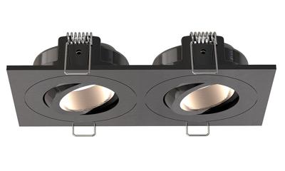 Inbouwspot Dubbel Wiesbaden Spotz Dimbaar IP65 Gunmetal