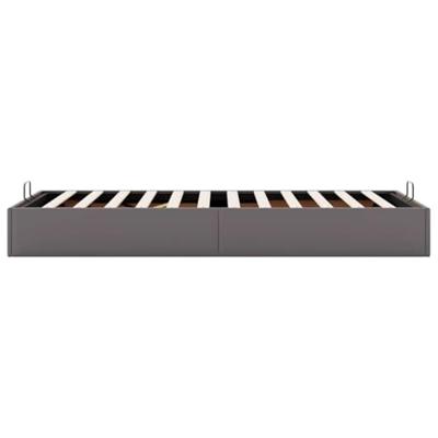 Bedframe zonder matras 80x200 cm kunstleer grijs