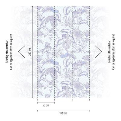 Livingwalls The Wall II - Lila - Tijger - 392031