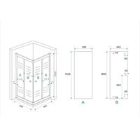 Xellanz Eco hoekinstap cabine met 2 schuifdeuren 900x900x1900x5 mm nano helder glas/chroom - thumbnail