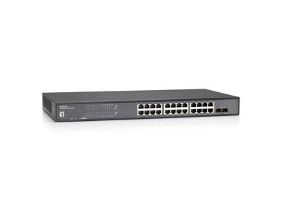 LevelOne GEU-2429 - Switch - onbeheerd - 24 x 10/100/1000 + 4 x SFP - rack-uitvoering LevelOne GEU-2429 - Switch - onbeheerd - 24 x 10/100/1000 + 4 x SFP - rack-uitvoering