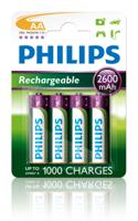 Philips Rechargeable NimH AA/HR6 2600mah blister 4 stuks - thumbnail