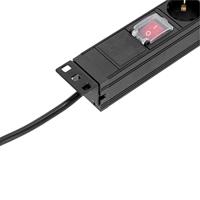 Adam Hall 87471 X7 19 inch 7-weg stroomverdeler met schakelaar - thumbnail