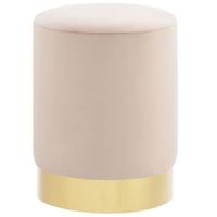 vidaXL Kruk fluweel abrikoos- en goudkleurig - thumbnail