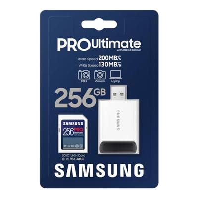 Samsung PRO Ultimate SD Card 512GB + USB-kaartlezer SD-Kaart Wit - thumbnail