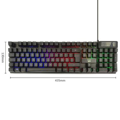 Toetsenbord Ewent PL3319 Zwart Qwerty Spaans