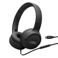 JBL Tune 520C Comfort Fit bedrade on-ear koptelefoon met microfoon, JBL Pure Bass-geluid, EQ-presets, USB-C-connectiviteit, opvouwbaar ontwerp en knoopresistente kabel, zwart - thumbnail