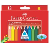 Faber Castell fc-120010 waskrijt driehoek 12 stuks - thumbnail