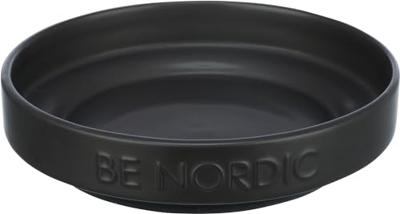 Trixie be nordic voerbak kat keramiek / rubber zwart Trixie be nordic voerbak kat keramiek / rubber zwart
