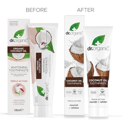 Dr Organic Coconut Oil Whitening Toothpaste
