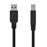 AISENS A105-0445 kabel USB 3.0 printer type A/M-B/M, zwart, 3,0 m - thumbnail
