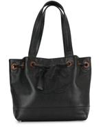 Chanel Pre-Owned 2002 CC drawstring tote - Black - thumbnail