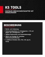 KS Tools 516.1193 1/2 digitale koppeladapter met hoekmeter, 40-200 Nm - thumbnail