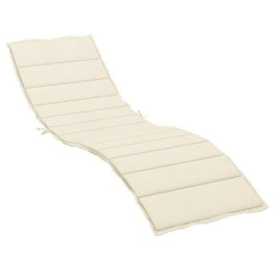 VidaXL Ligbedkussen 200x70x3 cm oxford stof crèmekleurig