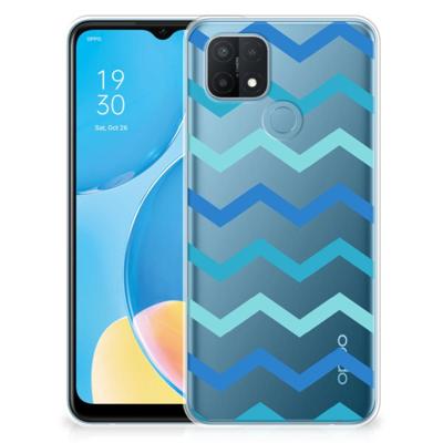 OPPO A15 | TPU bumper | Zigzag Blauw