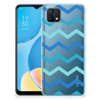 OPPO A15 | TPU bumper | Zigzag Blauw - thumbnail