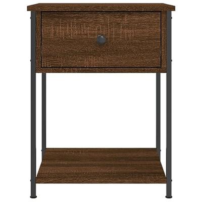 Nachtkastjes 2 st 44x45x58 cm bewerkt hout bruin eikenkleur