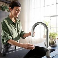 Hansgrohe Aqittura M91 Filter systeem 210, uittrekbare uitloop, starter set, rvs look - thumbnail