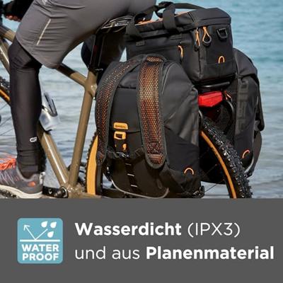 Basil miles trunkbag mik - waterdichte bagagedragertas - 7l - zwart - thumbnail