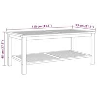 Salontafel Bruin 110 x 55 x 45 cm Massief teakhout - thumbnail