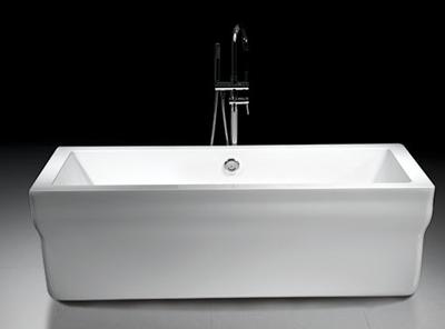 Ligbad Vrijstaand Pegasus Rechthoek 80x178x57cm Glasvezelversterkt Hoogwaardig Acryl Glans Wit met Badwaste en Overloop