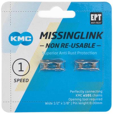 KMC sluitschakel missinglink e101nr ept zilver single v(2) KMC sluitschakel missinglink e101nr ept zilver single v(2)