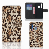 Samsung Galaxy A9 2018 Telefoonhoesje met Pasjes Leopard - thumbnail