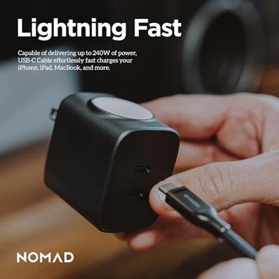Nomad USB-C naar USB-C Kevlar® kabel (1.5m/240W) - Carbide - thumbnail