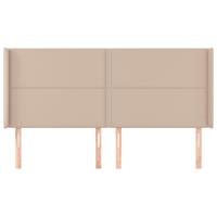 Hoofdbord met randen 183x16x118/128cm kunstleer cappuccinokleur - thumbnail