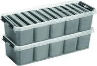 Sunware Q-line mixed box 3,5 liter met metaal baskets 4 x 0,25 liter + 3 x 0,55 liter transp/metaal - thumbnail
