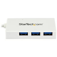 StarTech.com 4 Port USB-C Hub met 1x USB-C & 3x USB-A Poorten (SuperSpeed 5Gbps) - USB Bus Powered - Mobiele USB 3.0 Adapter Hub - USB 3.1 Gen 1/USB 3.2 Gen 1 Type-C - Wit - thumbnail
