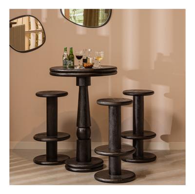 WOOOD Barkruk 'Kolby' Mangohout, 40cm, kleur Zwart WOOOD Barkruk 'Kolby' Mangohout, 40cm, kleur Zwart