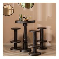 WOOOD Barkruk 'Kolby' Mangohout, 40cm, kleur Zwart - thumbnail