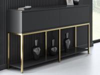 Console LODINO 150 cm antraciet/goud - thumbnail