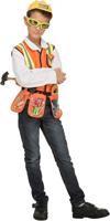 Bouwvakker Verkleed Set Oranje Kind - thumbnail