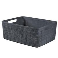 Curver Opbergmand Jute-Look 12L Antraciet - thumbnail