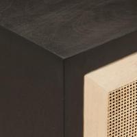 Nachtkastje 40x30x50 cm massief mangohout en ijzer zwart - thumbnail