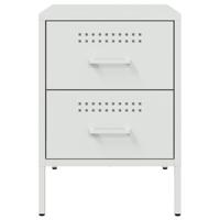 Nachtkastje 36x39x50,5 cm staal wit - thumbnail