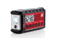 Midland C1173 Outdoorradio VHF (FM) Noodradio Zaklamp, Oplaadbaar, Handslinger, Zonnepaneel Zwart, Rood - thumbnail