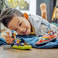 Bouwspel Lego City 60373 The firefighters' rescue boat Multicolour 144 Onderdelen - thumbnail