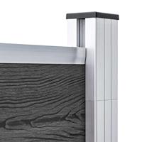 Schuttingpaneel 180x186 cm HKC zwart - thumbnail