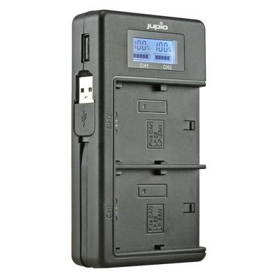 Jupio USB Duo Oplader met LCD voor Canon LP-E6, LP-E6N, LP-E6NH en LP-E6P - Met Powerbank functie Jupio USB Duo Oplader met LCD voor Canon LP-E6, LP-E6N, LP-E6NH en LP-E6P - Met Powerbank functie