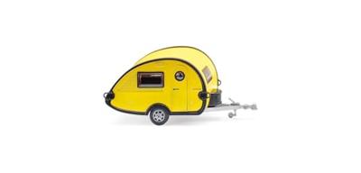 Wiking 009236 H0 Aanhanger T@B Caravan - geel/zwart Wiking 009236 H0 Aanhanger T@B Caravan - geel/zwart