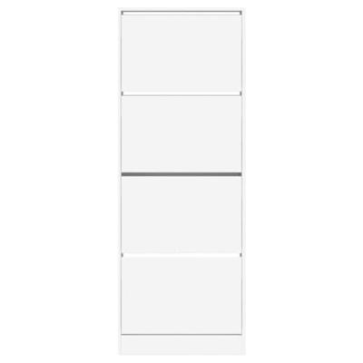 Schoenenkast 60x21x163,5 cm bewerkt hout wit Schoenenkast 60x21x163,5 cm bewerkt hout wit