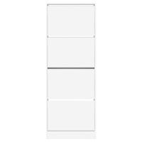 Schoenenkast 60x21x163,5 cm bewerkt hout wit - thumbnail