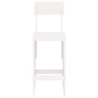 Barkrukken 2 st 40x48,5x115,5 cm massief grenenhout wit - thumbnail