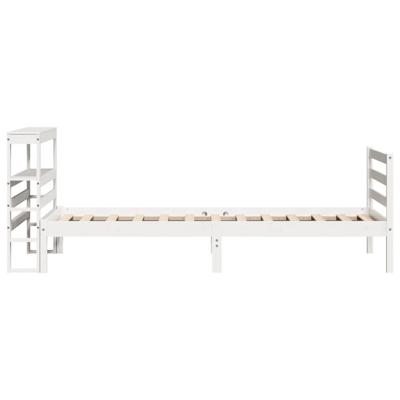 Bedframe zonder matras massief grenenhout wit 200x200 cm